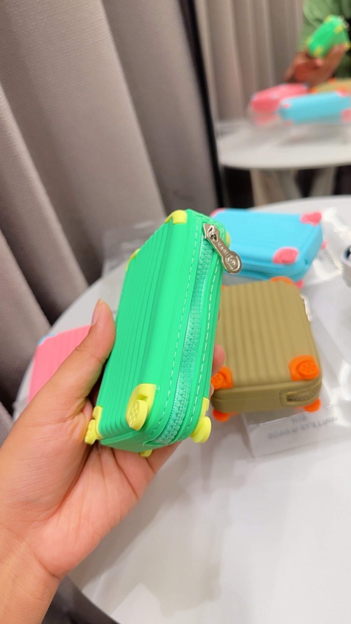 Suitcase coin pouches