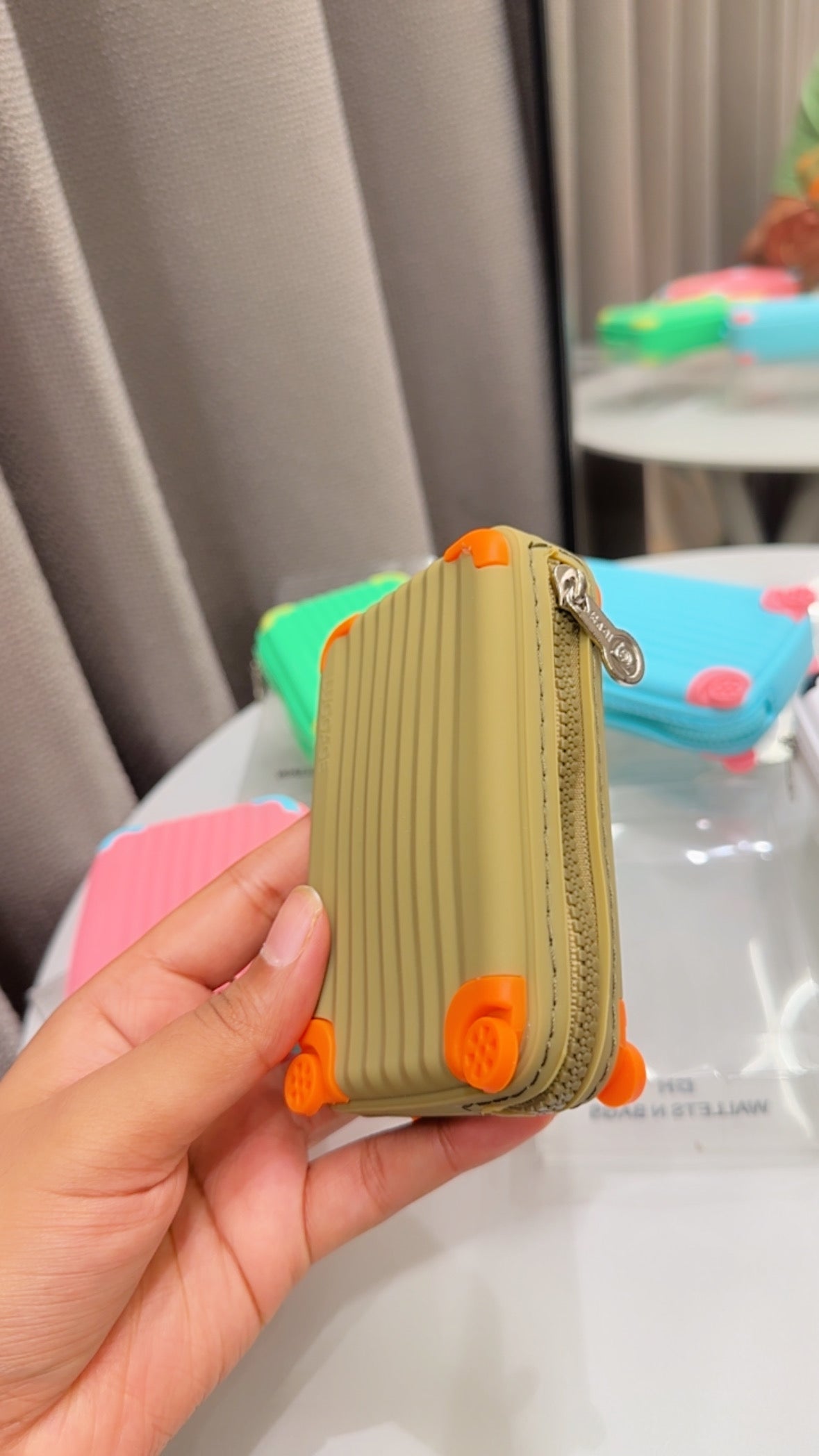 Suitcase coin pouches