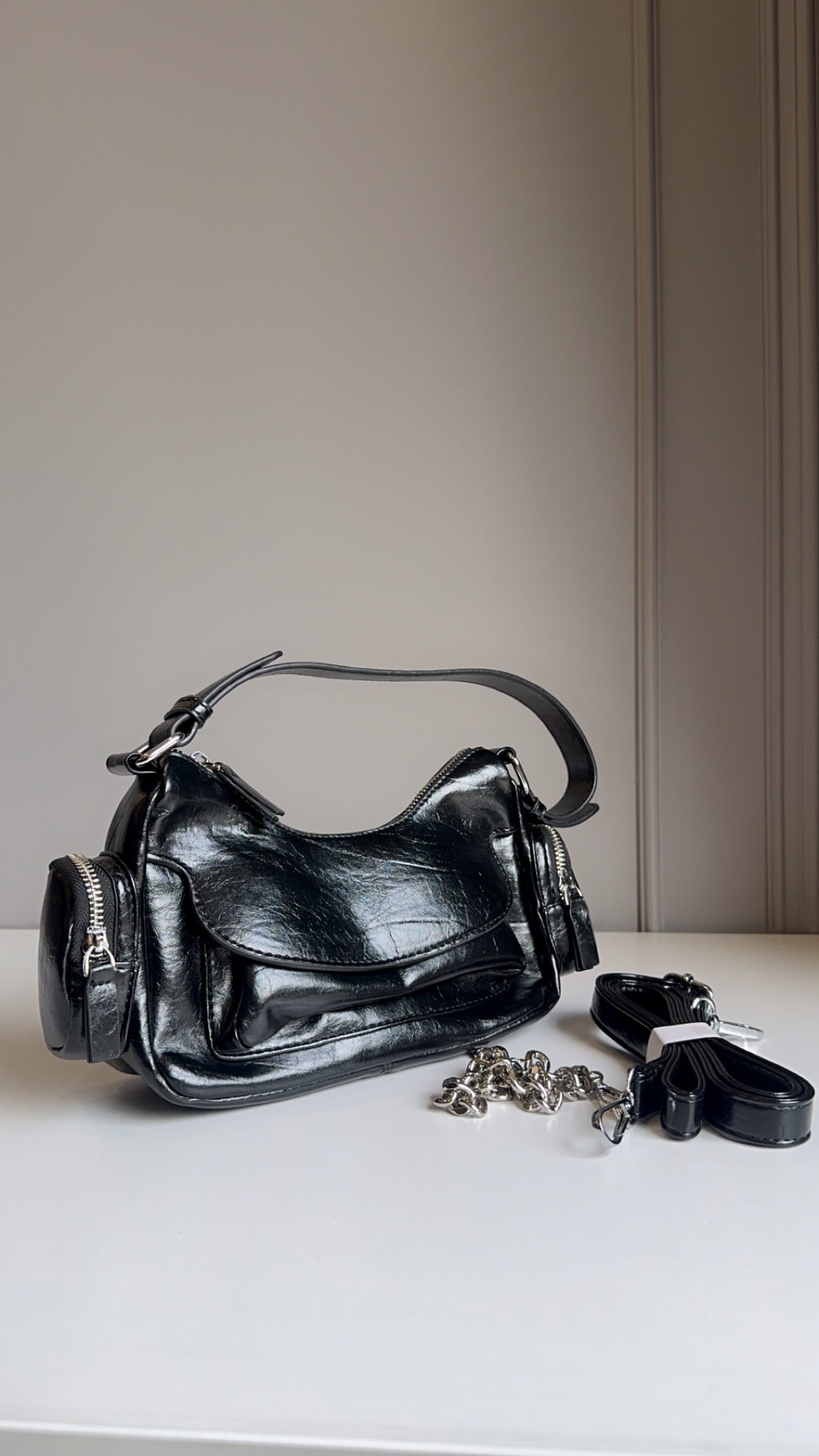 Two pocket shoulder bags