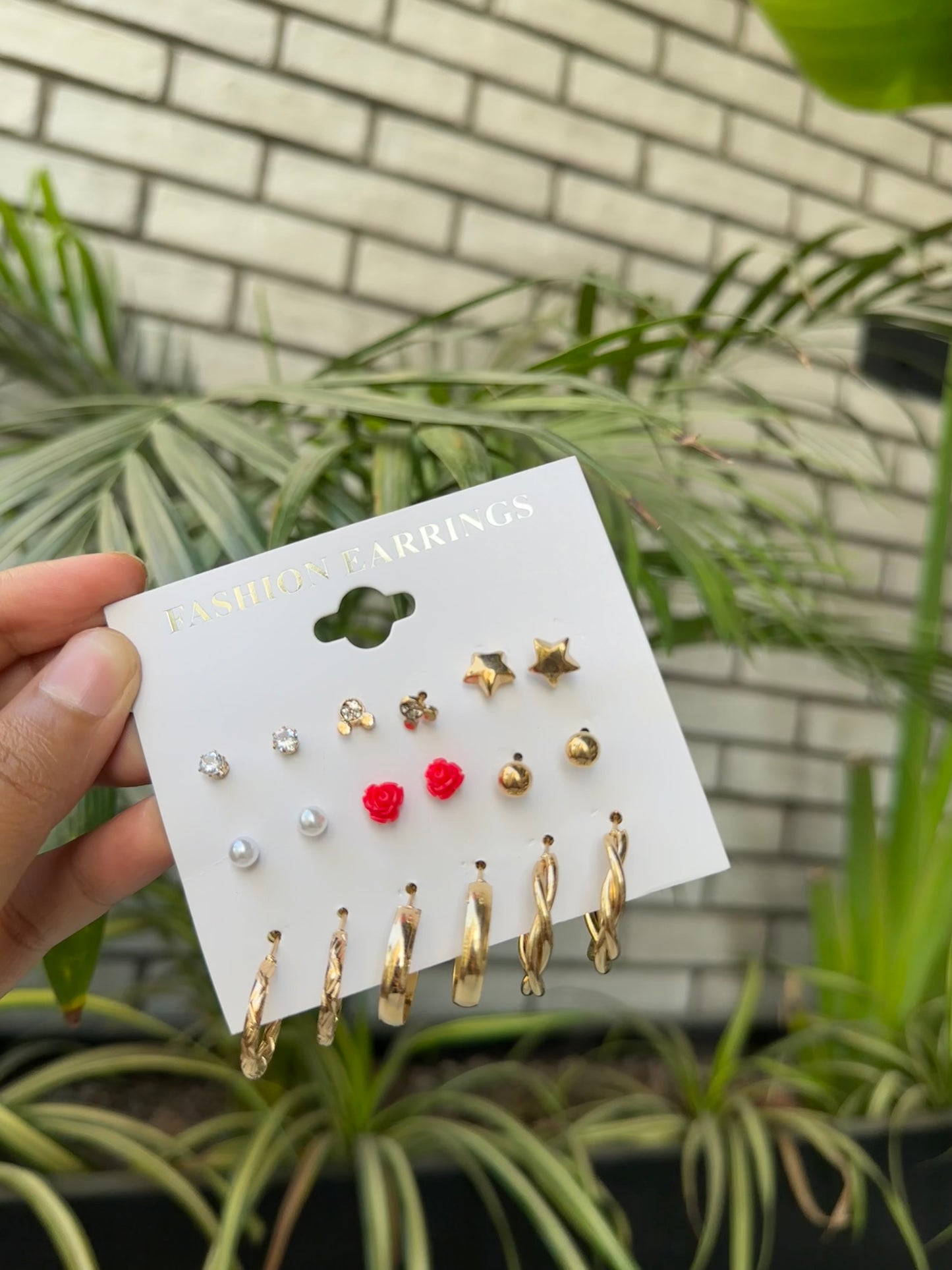 Combo set of 9 earrings