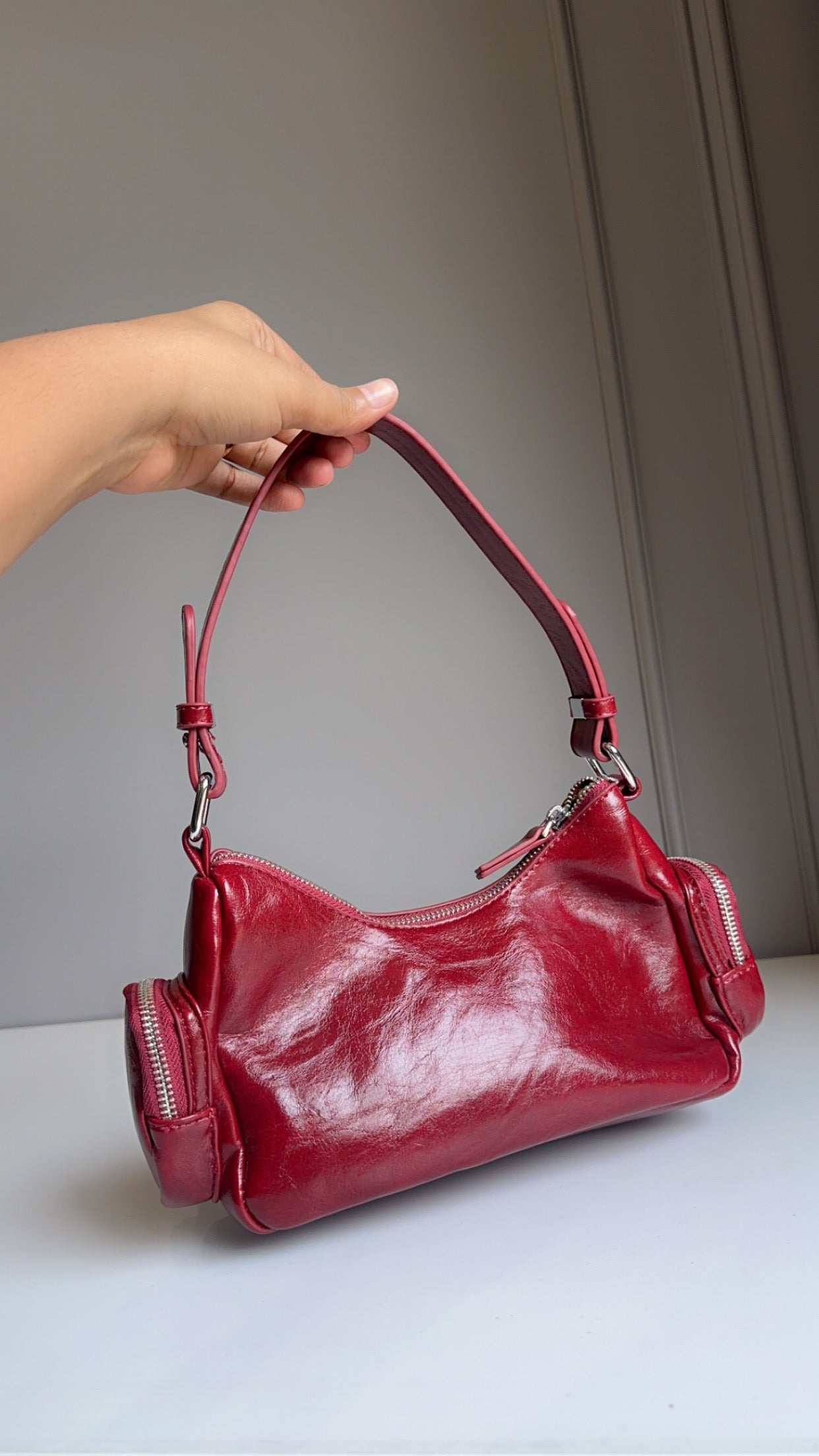 Two pocket shoulder bags