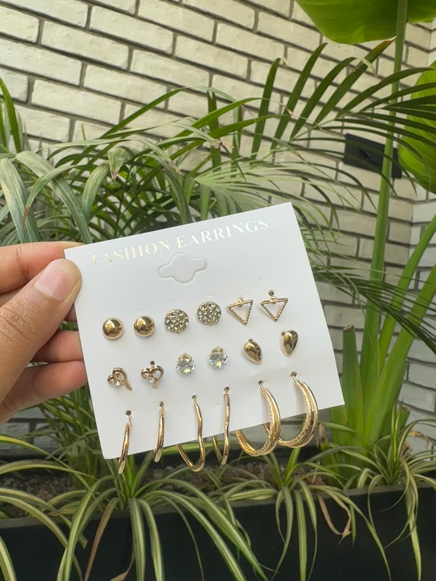 Combo set of 9 earrings