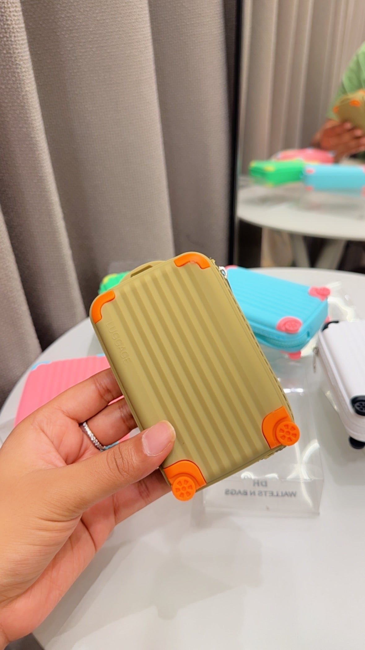 Suitcase coin pouches