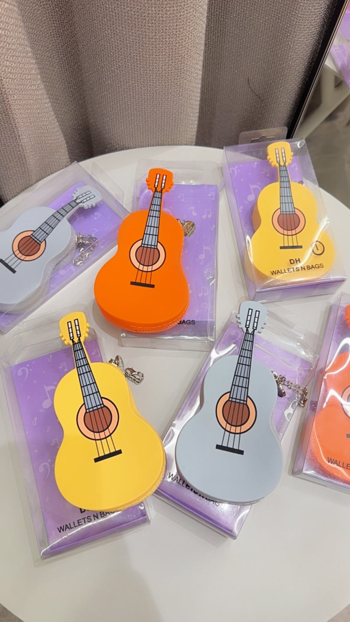 Guitar coin pouches