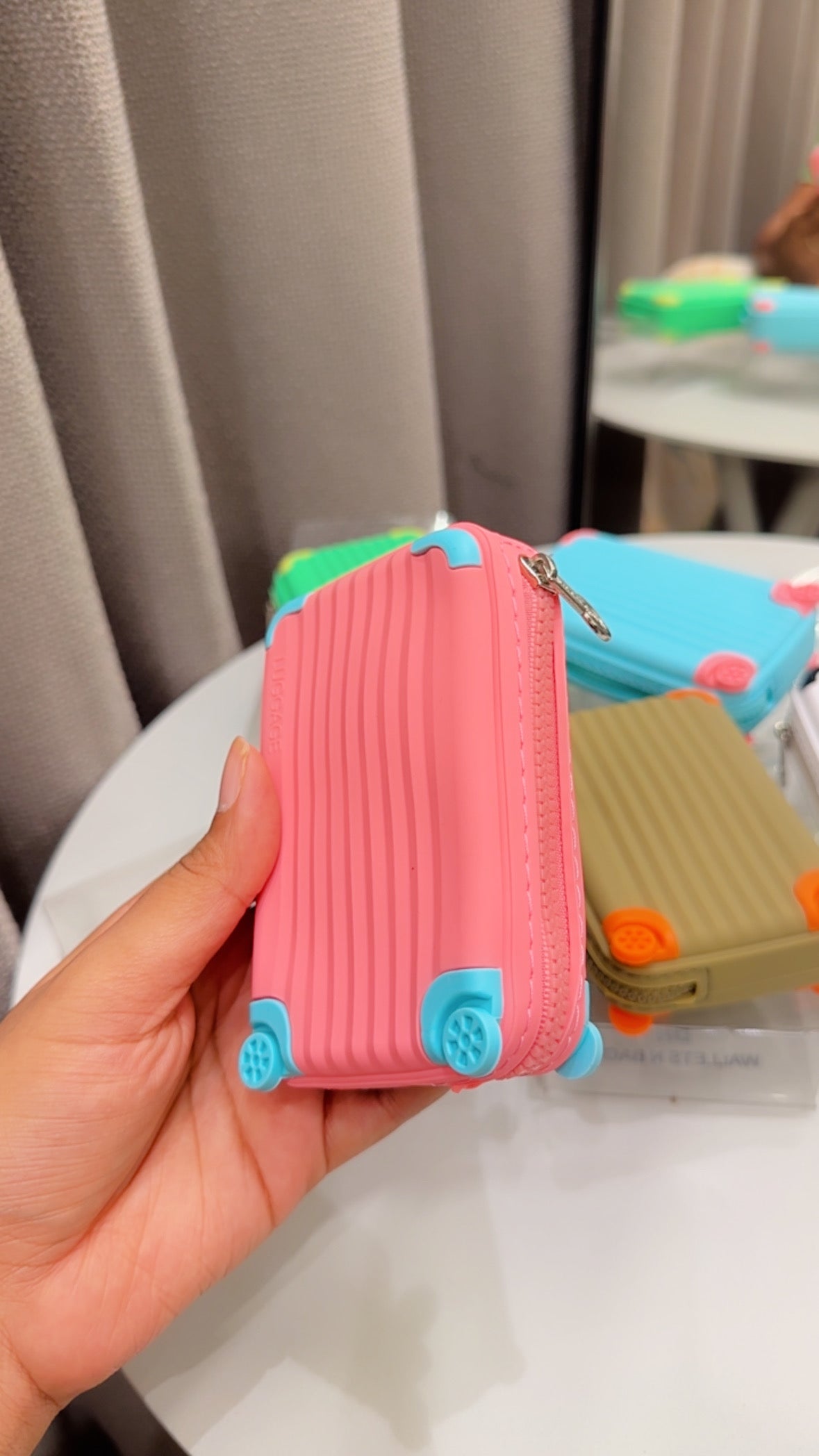 Suitcase coin pouches