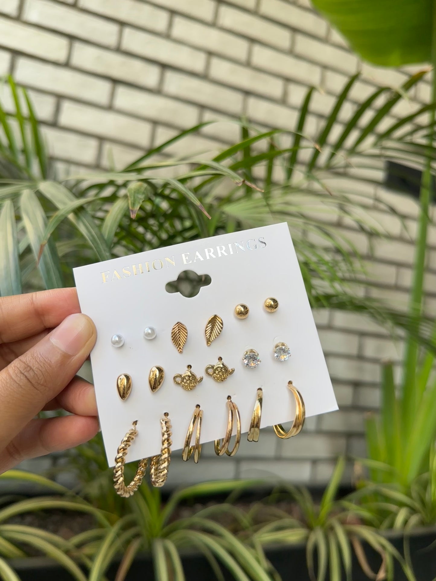 Combo set of 9 earrings