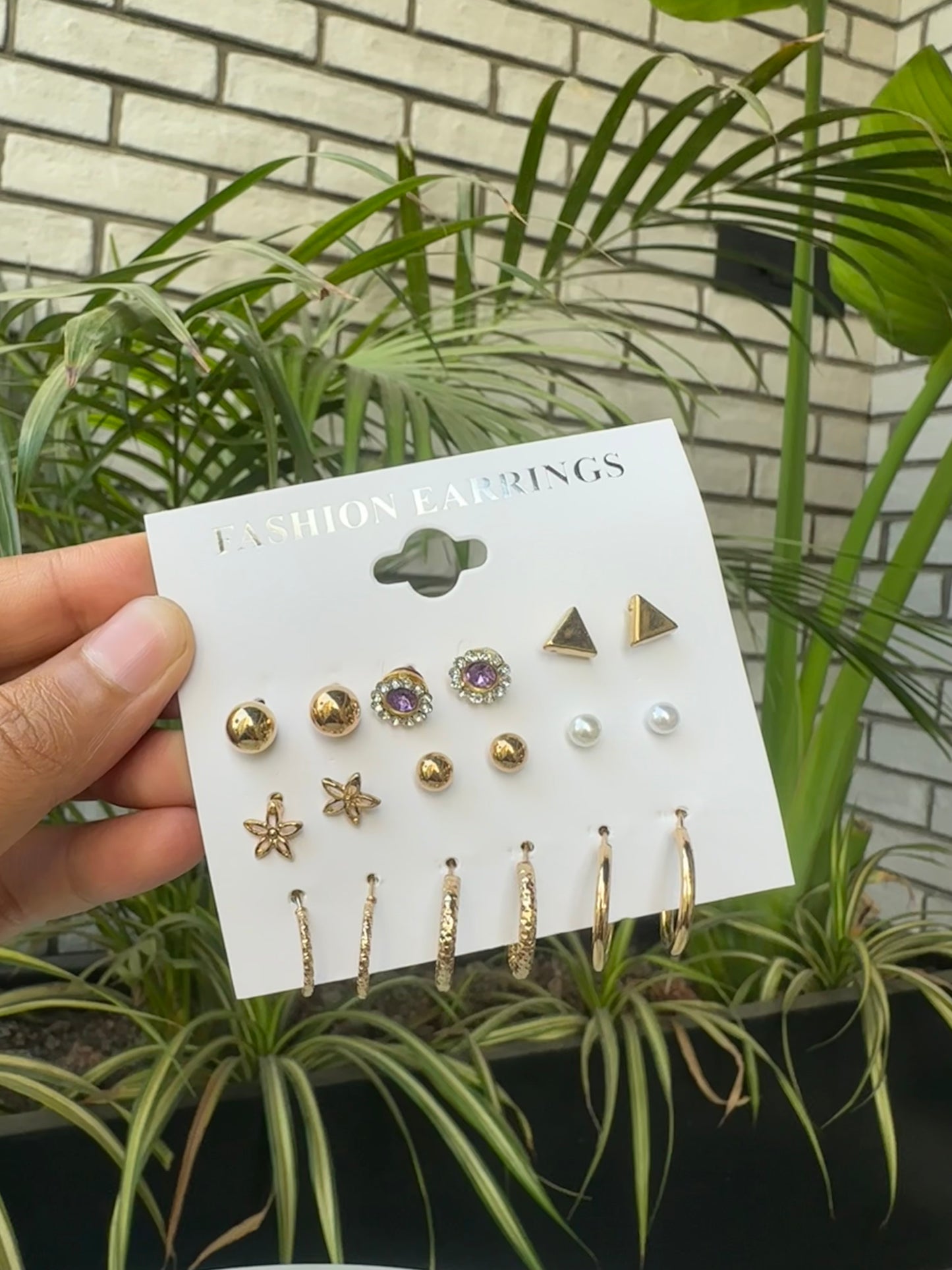 Combo set of 9 earrings