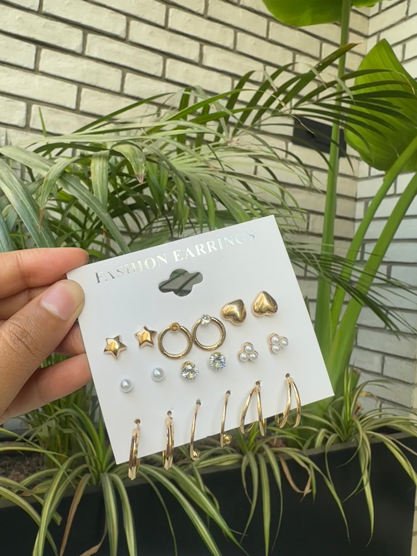 Combo set of 9 earrings