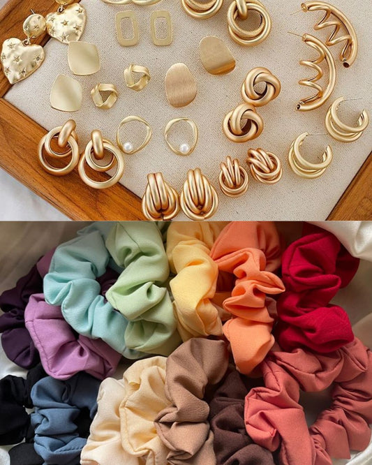 Hair accessories + Earrings ( anti tarnish ) / neckpiece